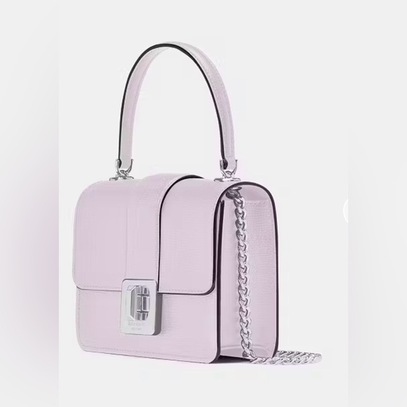 Kate Spade Phoebe Turnlock Mini Flap Crossbody Light Frozen Lilac MSRP $329 - Picture 13 of 17
